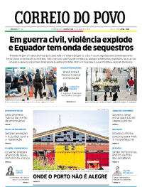 Capa do jornal Correio do Povo 11/01/2024
