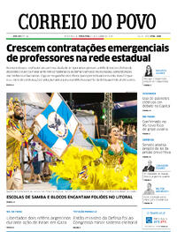 Capa do jornal Correio do Povo 13/02/2024