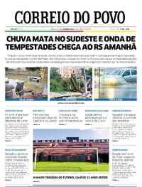 Capa do jornal Correio do Povo 15/01/2024