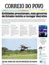 Capa do jornal Correio do Povo 19/03/2024