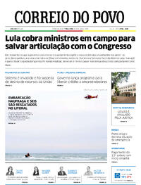 Capa do jornal Correio do Povo 23/04/2024