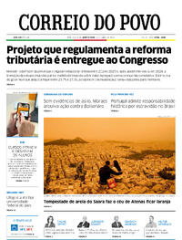 Capa do jornal Correio do Povo 25/04/2024