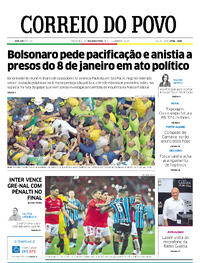 Capa do jornal Correio do Povo 26/02/2024