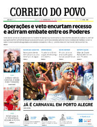 Capa do jornal Correio do Povo 29/01/2024