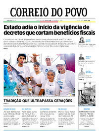 Capa do jornal Correio do Povo 29/03/2024