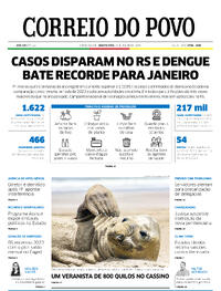Capa do jornal Correio do Povo 31/01/2024