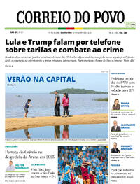 Capa do jornal Correio do Povo 03/12/2025