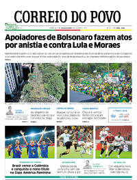 Capa do jornal Correio do Povo 04/08/2025