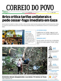 Capa do jornal Correio do Povo 07/07/2025