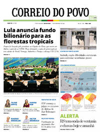 Capa do jornal Correio do Povo 07/11/2025