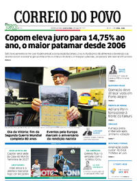 Capa do jornal Correio do Povo 08/05/2025