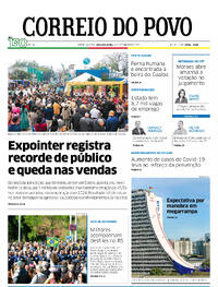 Capa do jornal Correio do Povo 08/09/2025