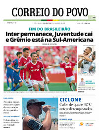 Capa do jornal Correio do Povo 08/12/2025