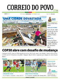 Capa do jornal Correio do Povo 10/11/2025