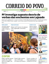 Capa do jornal Correio do Povo 12/11/2025
