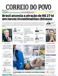 Capa do jornal Correio do Povo 13/05/2025