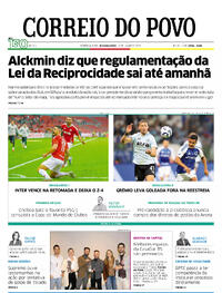 Capa do jornal Correio do Povo 14/07/2025