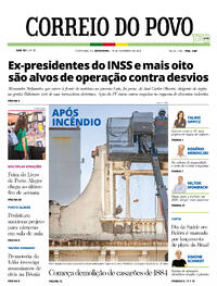 Capa do jornal Correio do Povo 14/11/2025
