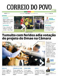 Capa do jornal Correio do Povo 16/10/2025