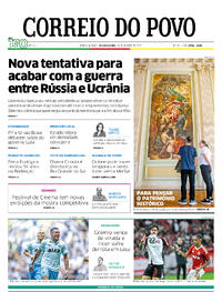 Capa do jornal Correio do Povo 18/08/2025