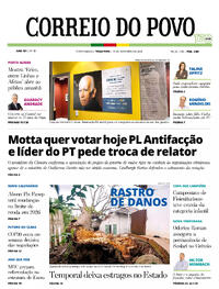 Capa do jornal Correio do Povo 18/11/2025
