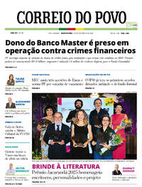 Capa do jornal Correio do Povo 19/11/2025