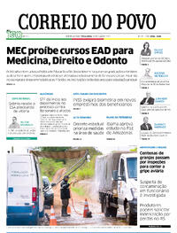 Capa do jornal Correio do Povo 20/05/2025