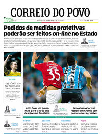 Capa do jornal Correio do Povo 21/04/2025