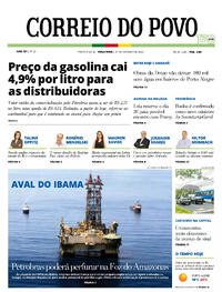 Capa do jornal Correio do Povo 21/10/2025