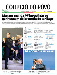 Capa do jornal Correio do Povo 22/07/2025