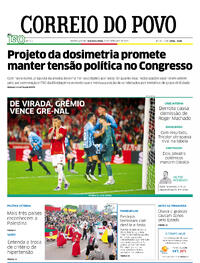 Capa do jornal Correio do Povo 22/09/2025