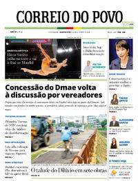 Capa do jornal Correio do Povo 22/10/2025
