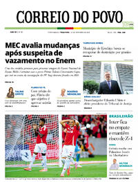Capa do jornal Correio do Povo 25/11/2025