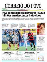 Capa do jornal Correio do Povo 26/05/2025