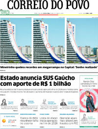 Capa do jornal Correio do Povo 26/09/2025