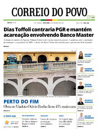 Capa do jornal Correio do Povo 26/12/2025