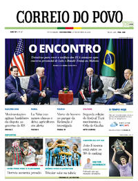 Capa do jornal Correio do Povo 27/10/2025