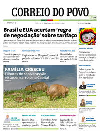 Capa do jornal Correio do Povo 28/10/2025