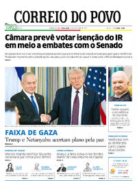 Capa do jornal Correio do Povo 30/09/2025