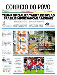 Capa do jornal Correio do Povo 31/07/2025