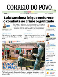 Capa do jornal Correio do Povo 31/10/2025