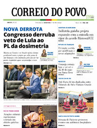 Capa do jornal Correio do Povo 01/05/2026