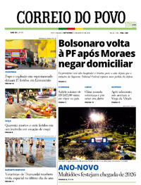 Capa do jornal Correio do Povo 02/01/2026