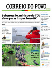 Capa do jornal Correio do Povo 08/01/2026