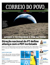 Capa do jornal Correio do Povo 08/04/2026