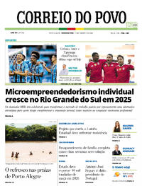 Capa do jornal Correio do Povo 09/02/2026