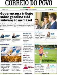 Capa do jornal Correio do Povo 10/10/2026