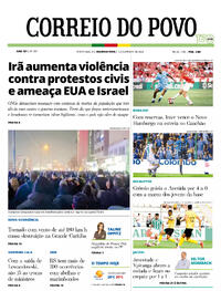Capa do jornal Correio do Povo 12/01/2026