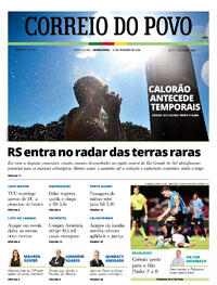 Capa do jornal Correio do Povo 12/02/2026