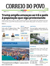 Capa do jornal Correio do Povo 14/01/2026